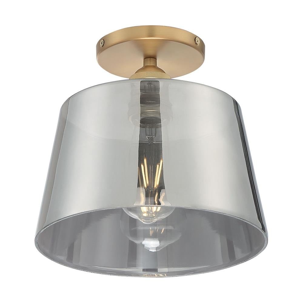 Motif 1 Light 10 Inch Wide Smoked Glass Flush Mount by Nuvo - 60-73-10SF-G
