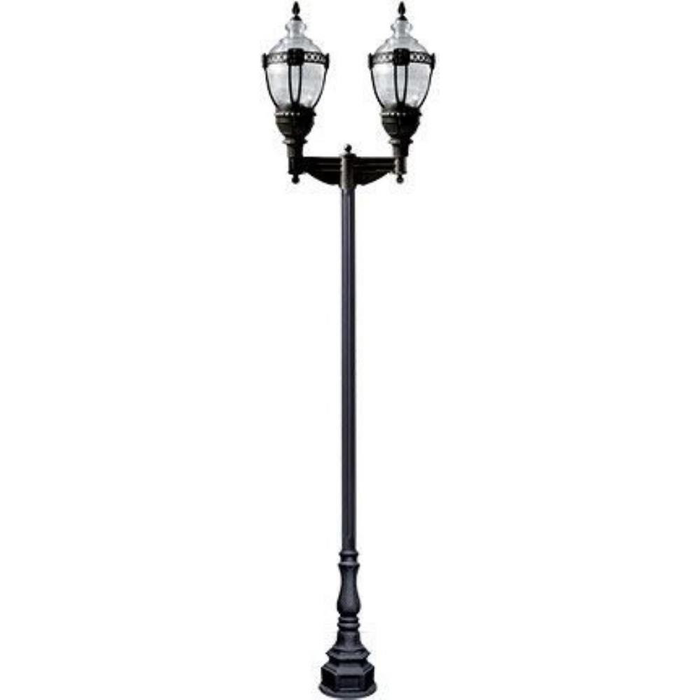 168 Inch 240W 2 LED Clear Top Decorative Base Acorn Post Mount by Dabmar - GM8940-LED120
