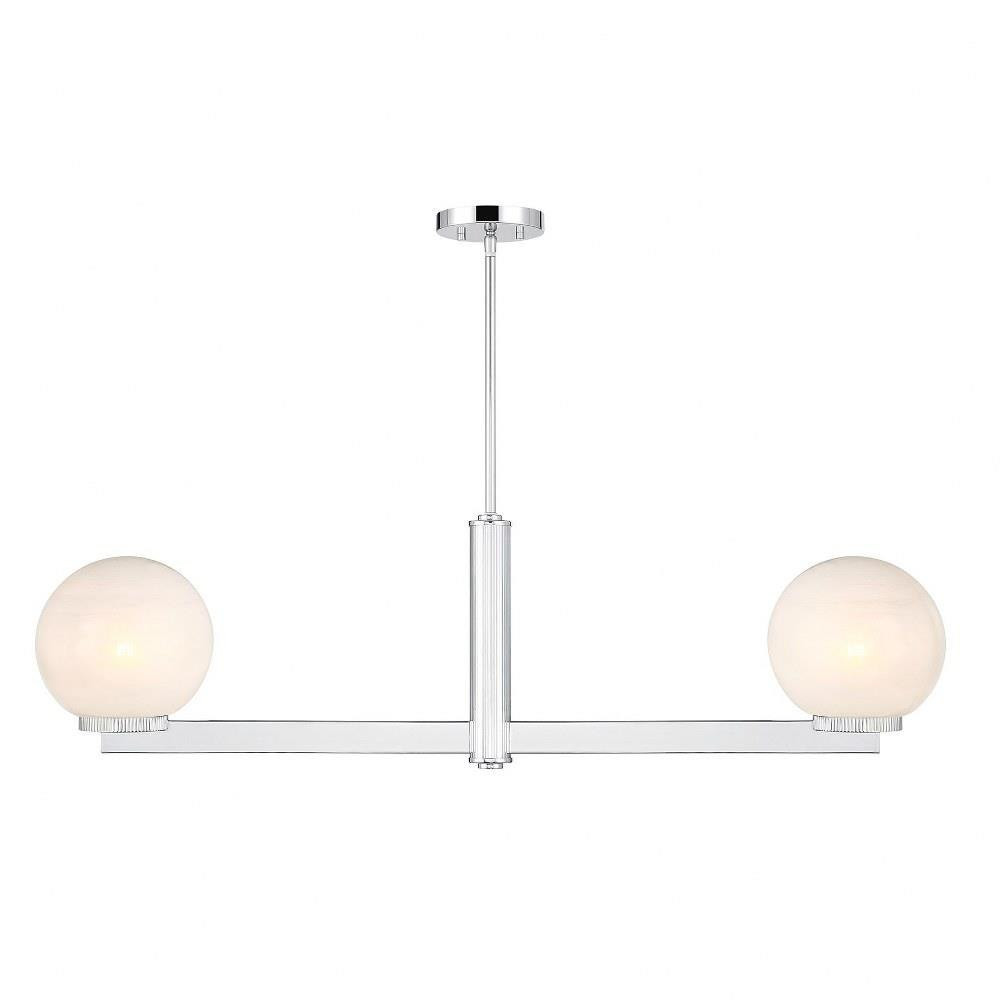 2 Light Art Deco Linear Chandelier by Meridian M100124