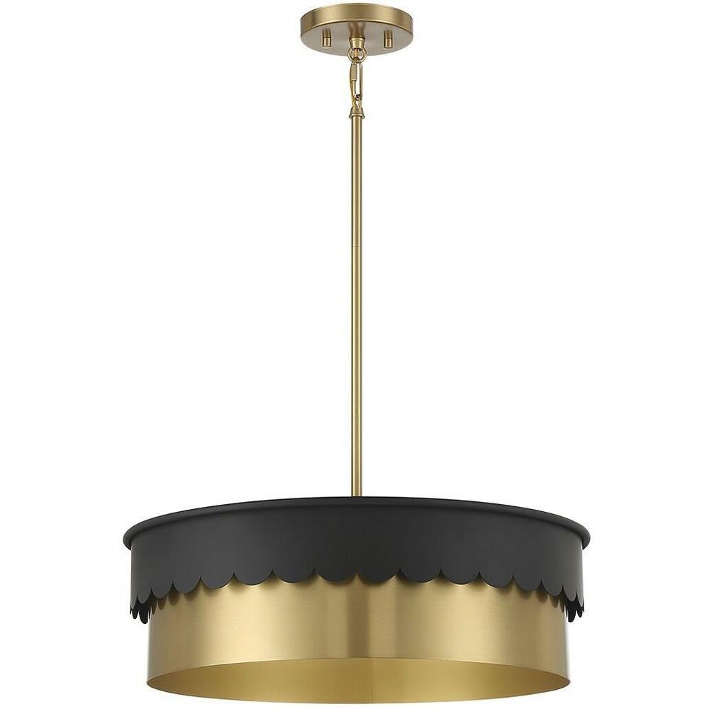 4 Light Large Pendant 26 Inch Wide by Meridian - M7030