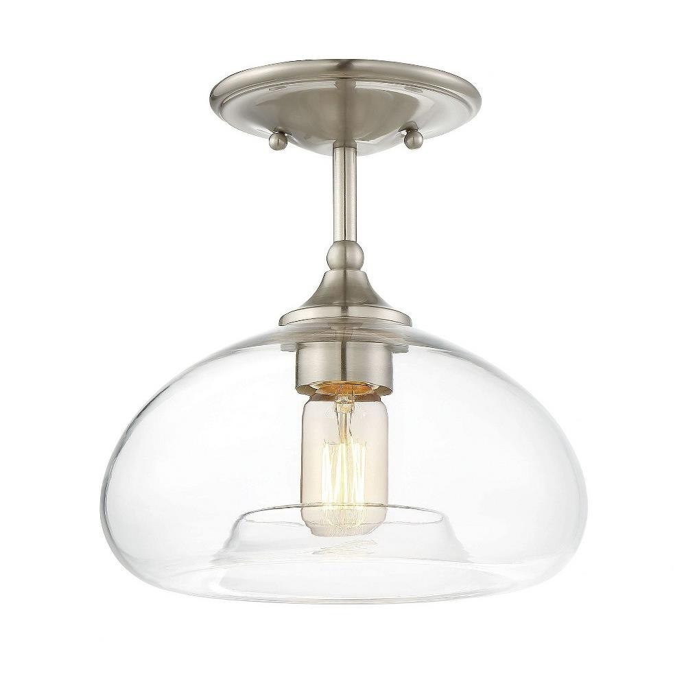 1 Light 10.75 Inch Wide Modern Semi Flush Mount by Meridian - M60017