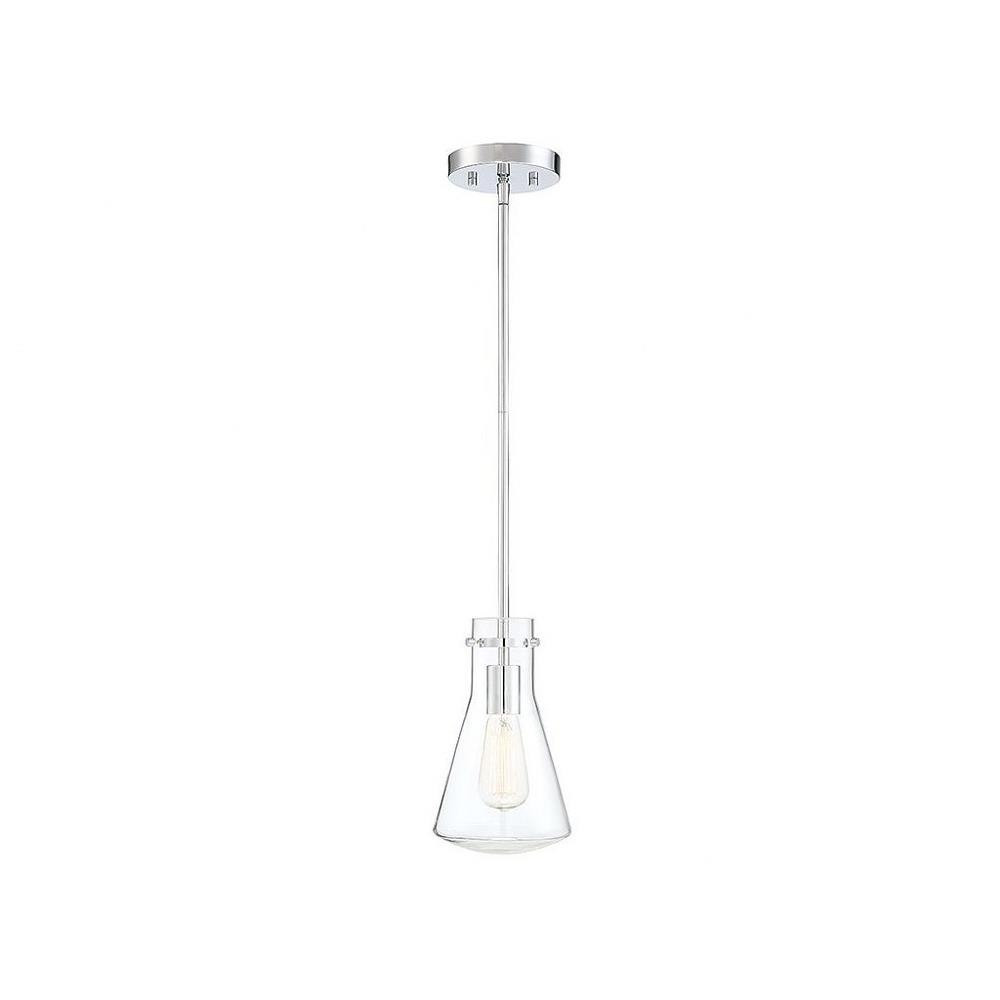 1 Light Mid Century Modern Small Pendant 10.5 Inch Tall by Meridian - M70063