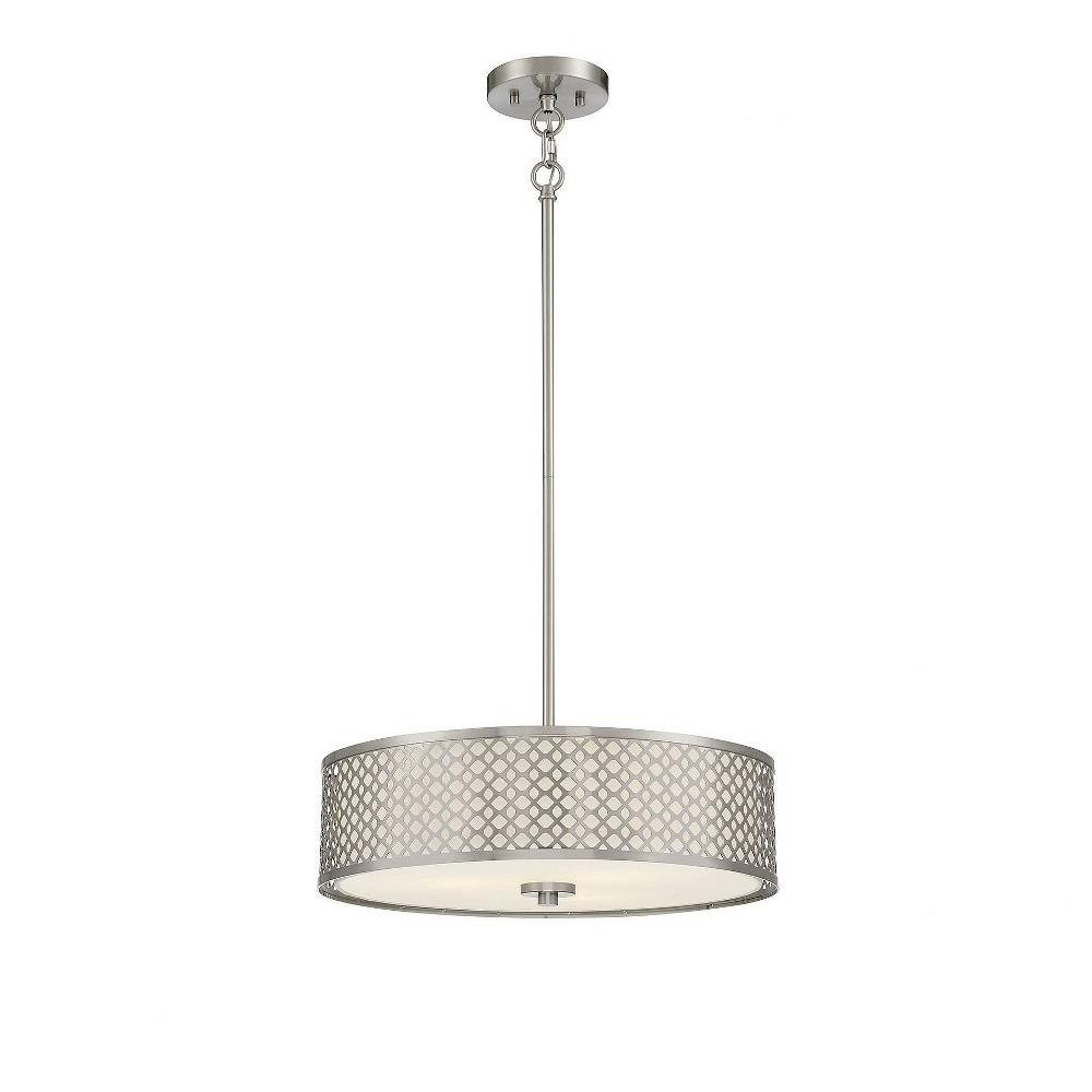 3 Light Mid Century Modern Large Pendant 18 Inch Wide by Meridian - M70108