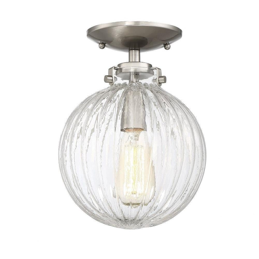 1 Light 8 Inch Wide Modern Semi Flush Mount by Meridian - M60056