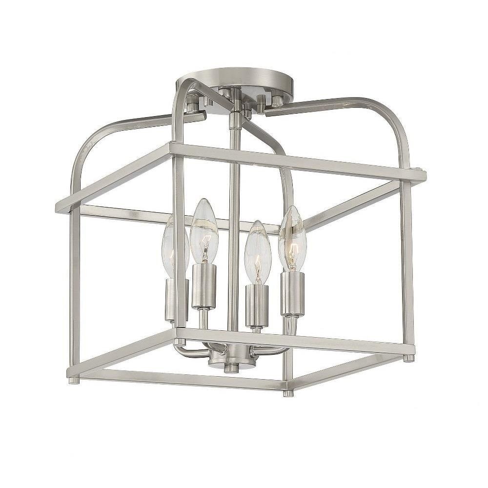 4 Light 12 Inch Wide Semi Flush Mount by Meridian - M60061