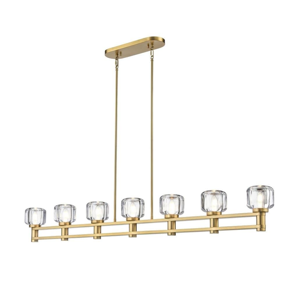Samar 7 Light Linear Chandelier 7.25 Inch Tall and 60 Inch Wide by DVI - DVP34604