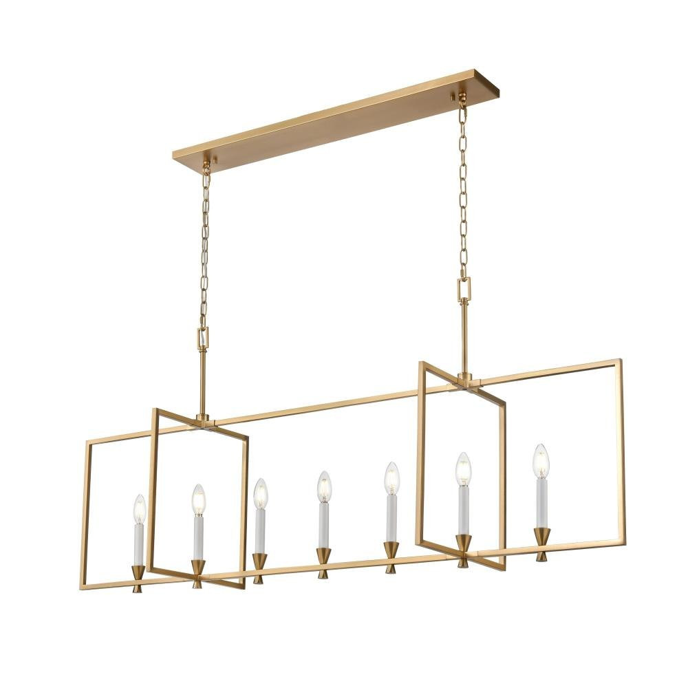 Carisbrooke 7 Light Linear Chandelier 18.75 Inch X 56.25 Inch Wide by DVI - DVP37104