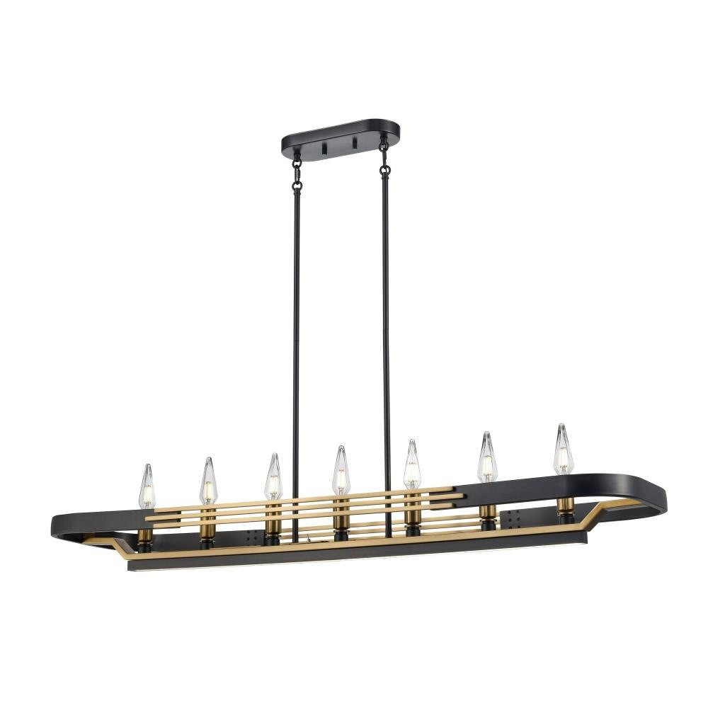 Aletheia Hybrid 7 Light Linear Chandelier 4.5 Inch X 48 Inch Wide by DVI - DVP46302