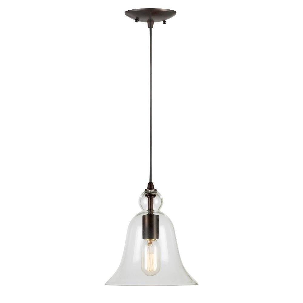 Milo 1 Light Cord Hung Small Pendant 9 Inch Tall by Forte - 2676-01
