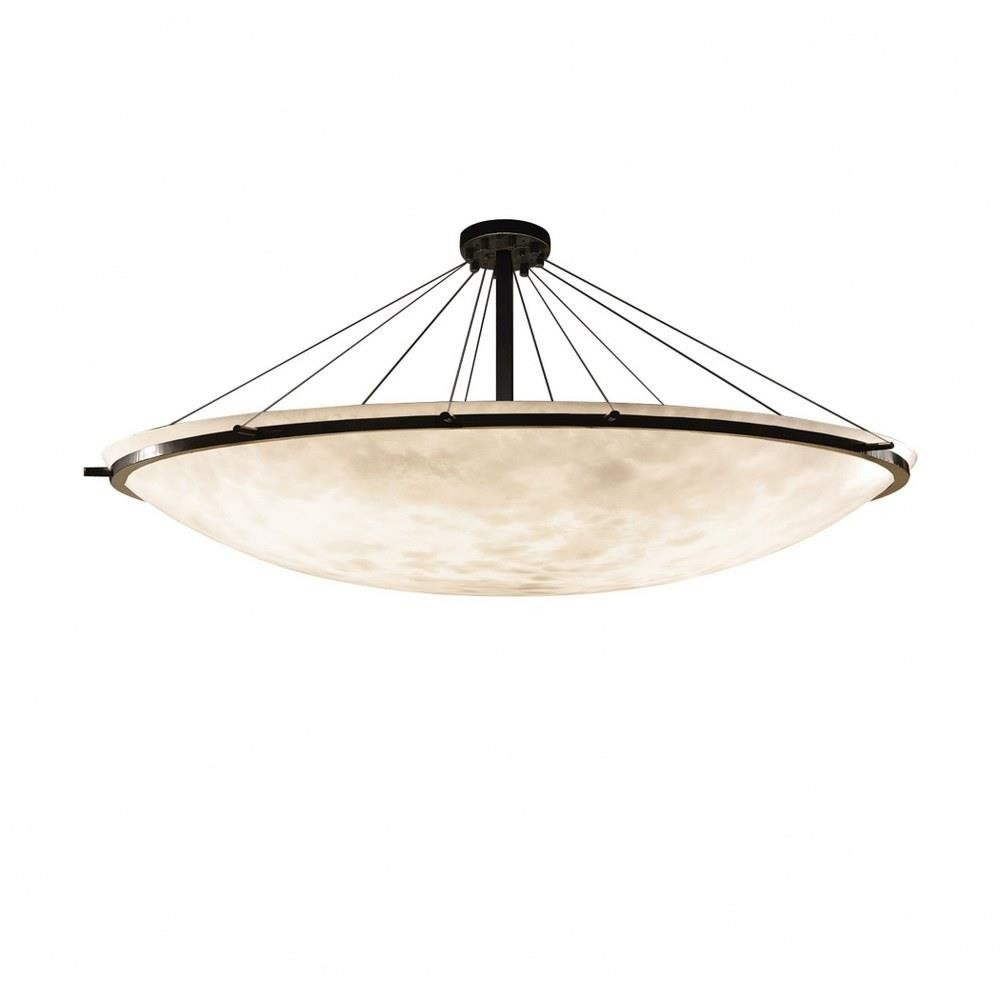 Clouds Ring 16 Light 75 Inch Wide Semi Flush Mount by Justice Design - CLD-9688-35