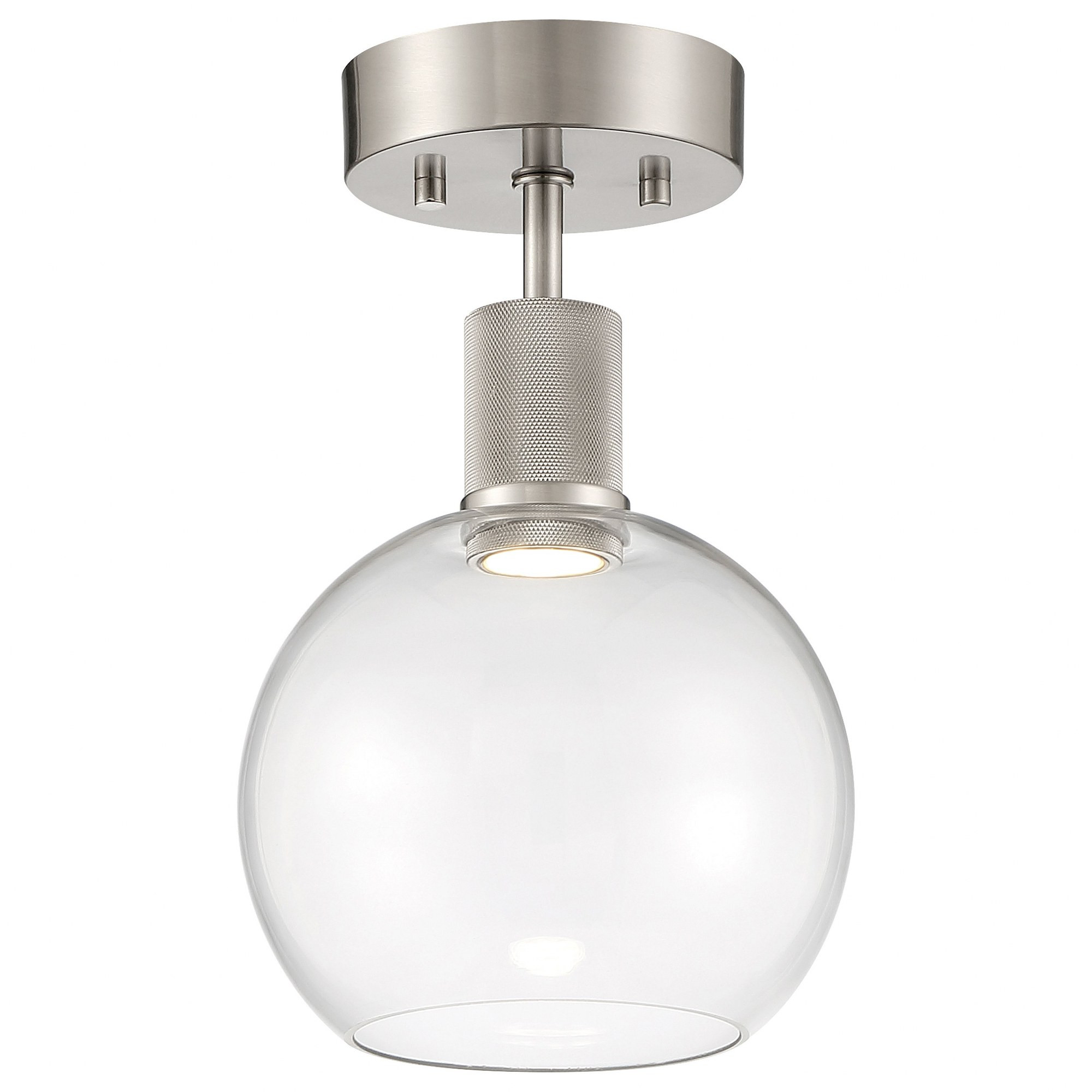 Port Nine 1 Light 7.5 Inch Wide Steel Semi Flush Mount by Access - 63148LEDD-BS