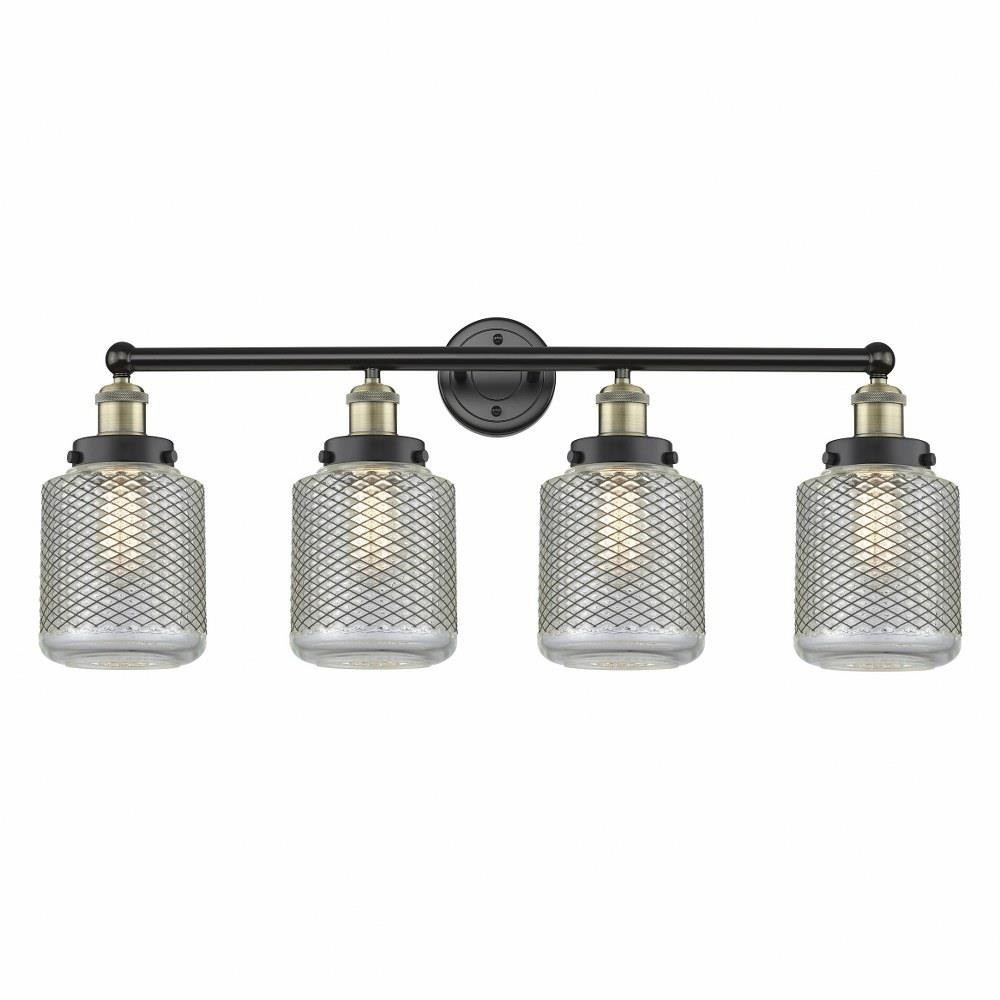 Stanton 4 Light Industrial Vanity Light 33 Inch Wide by Innovations - 616-4W-G262