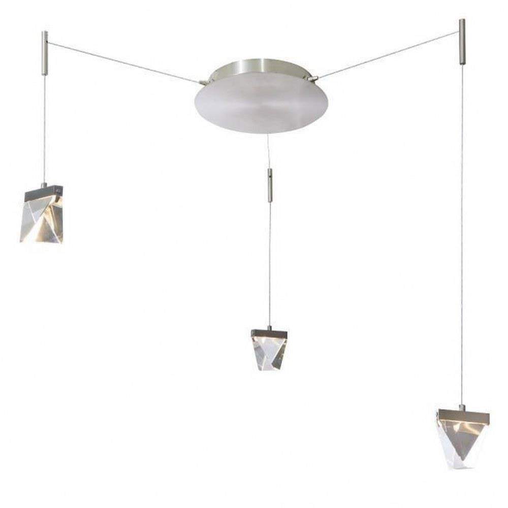 Atlas 15W 3 LED Light Medium Pendant by Abra - 10071PN