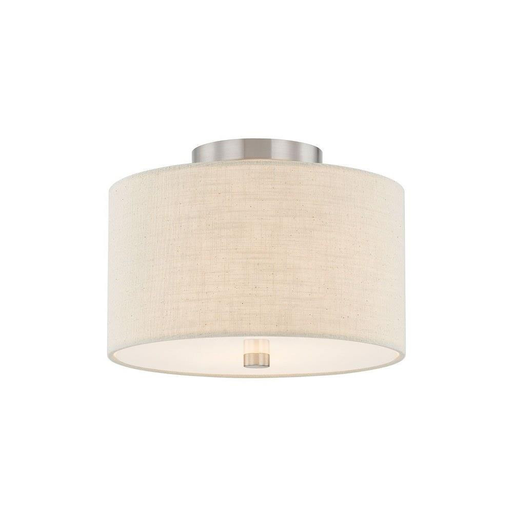 Textile 2 Light 11 Inch Wide Semi Flush Mount by Justice Design - FAB-9760
