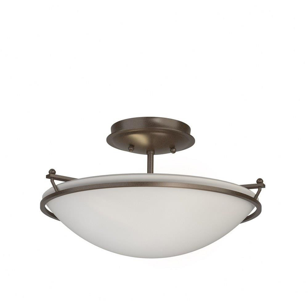 Simple Lines 2 Light 14.5 Inch Wide Semi Flush Mount by Hubbardton Forge - 124302