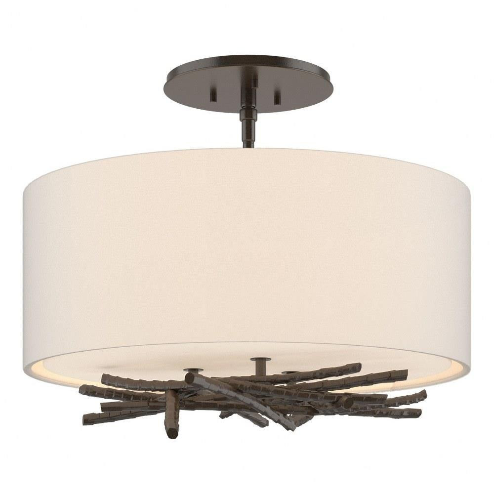 Brindille 3 Light Contemporary Semi Flush Mount by Hubbardton Forge - 127660HF