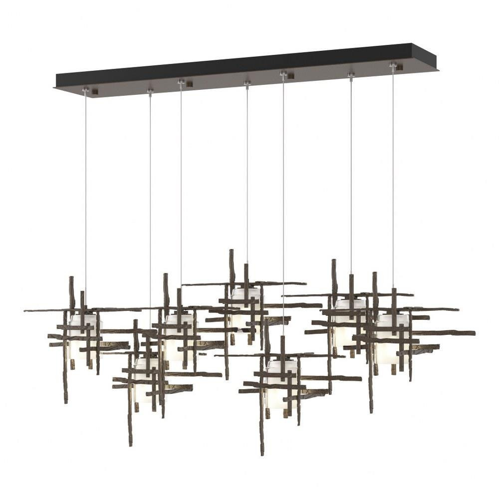 Tura 7 Light Cast Glass Large Linear Pendant by Hubbardton Forge - 131096HF
