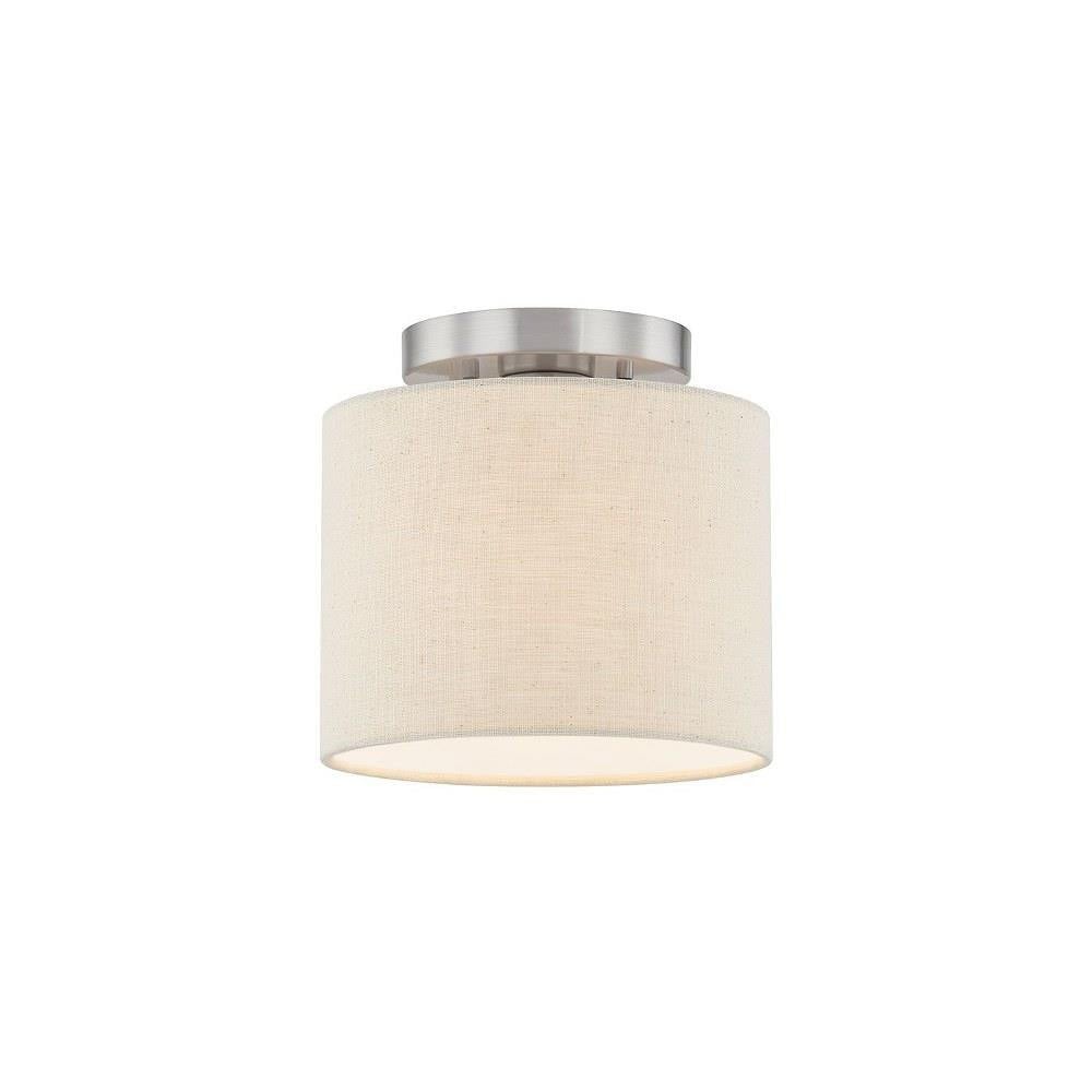Textile 1 Light 8 Inch Wide Semi Flush Mount by Justice Design - FAB-9769