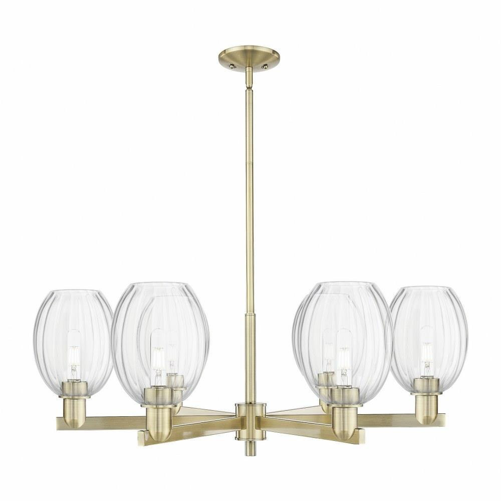 Preston 6 Light Stem Chandelier 12.75 Inch X 23.88 Inch Wide by Innovations - 716-6CR-G459-6