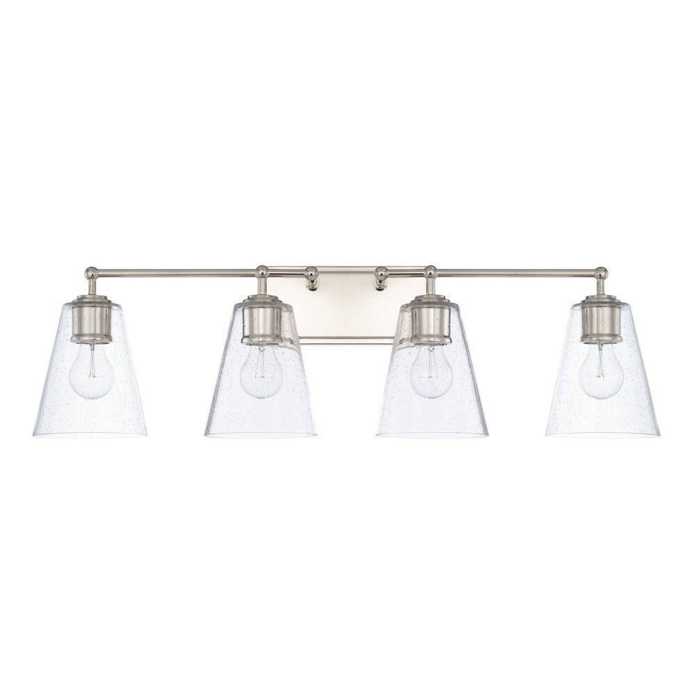 4 Light Seeded Glass Vanity Light 32.5 Inch Wide by Capital - 121741-463