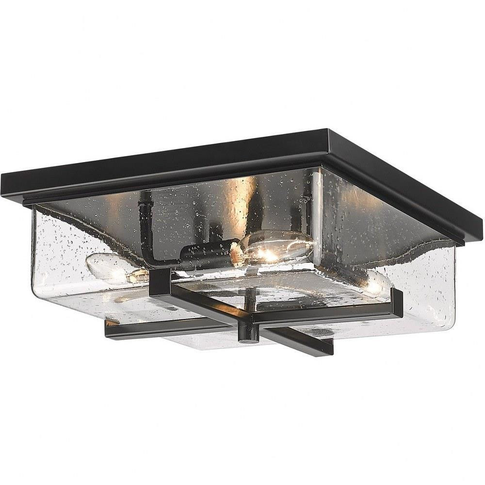 Sana 4 Light Outdoor Flush Mount 5 x 12 Inches Wide by Z-Lite - 592F-BK