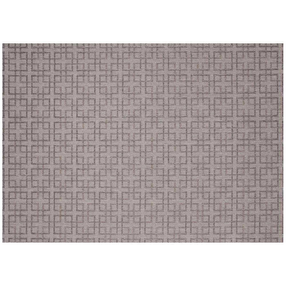 Lattice Outdoor Rug Silver/Charcoal Color 88 x Inches by SimplyShade - RS-587-319