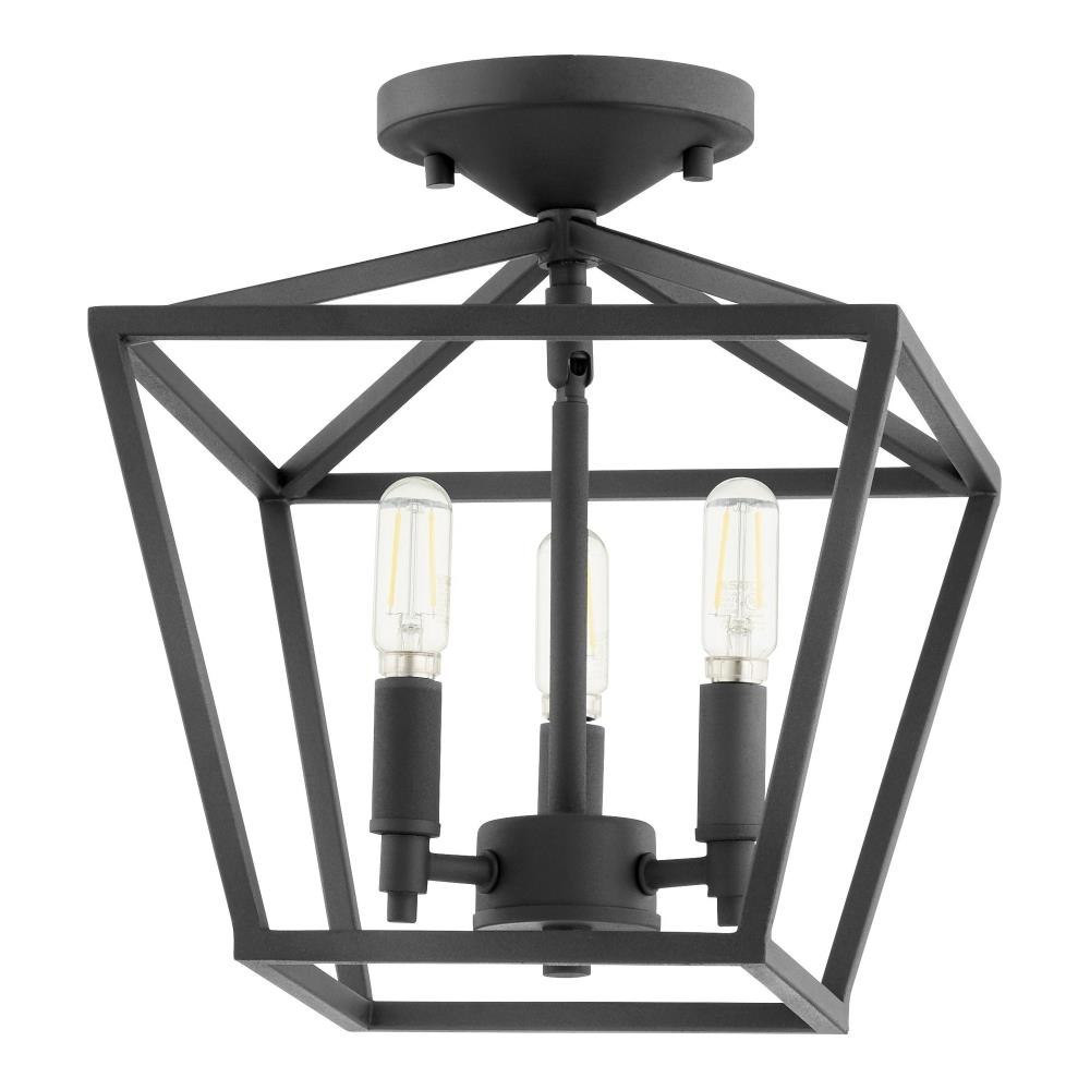 Gabriel 3 Light 10.25 Inch Wide Semi Flush Mount by Quorum - 304-10