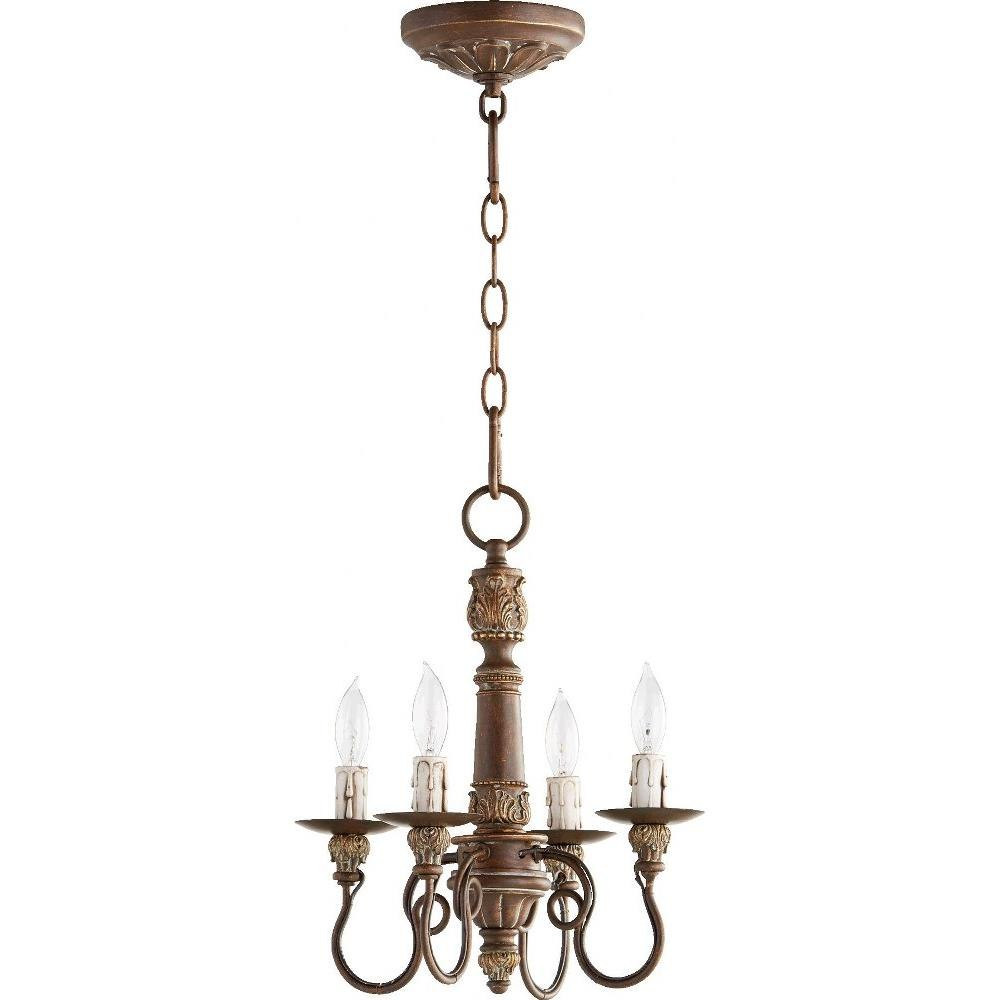 Salento 4 Light Mini Chandelier by Quorum - 6006-4