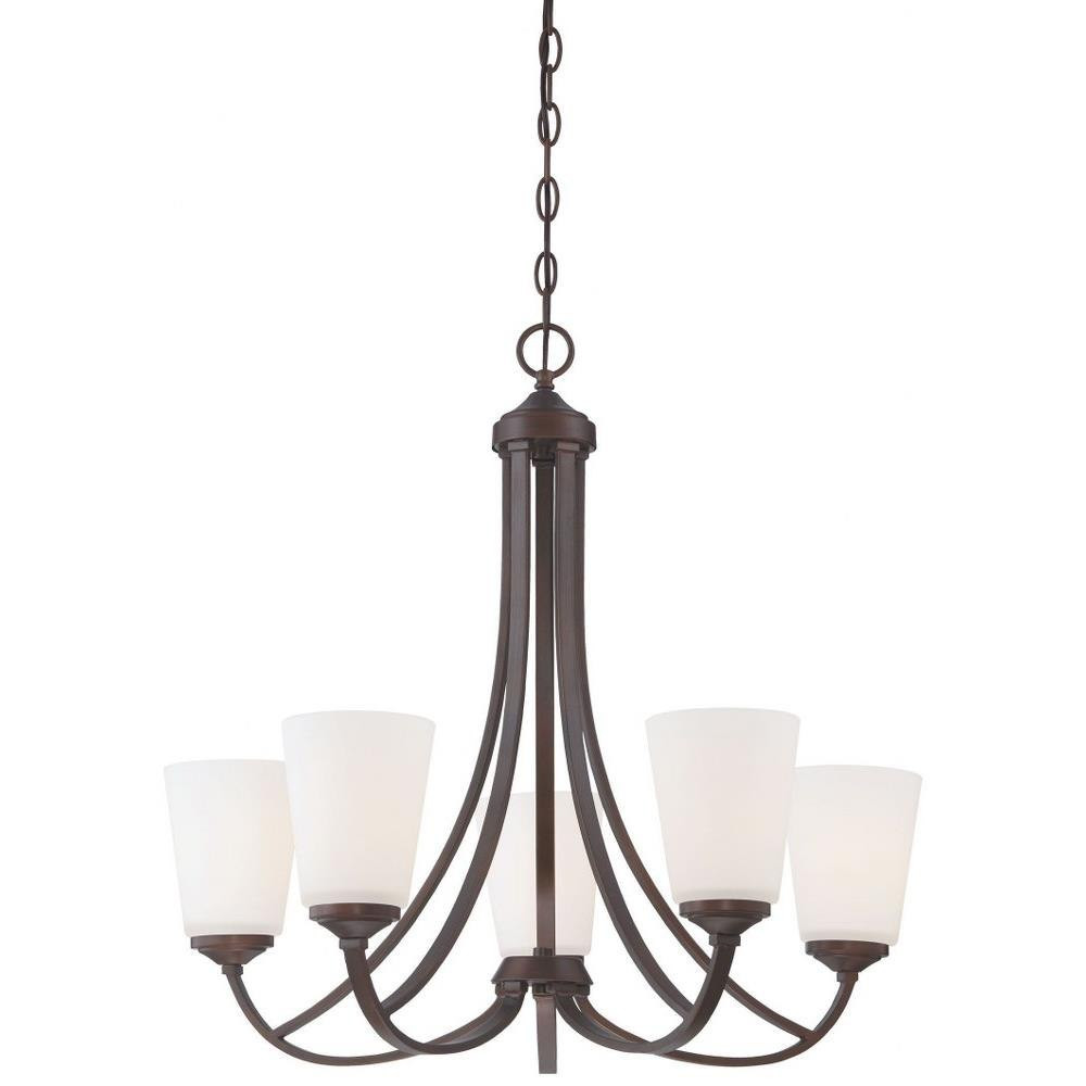 Old Vicarage Spur - Chandelier 5 Light Vintage Bronze in Transitional Style - 25 inches tall by 26 inches wide - 57-BEL-539248