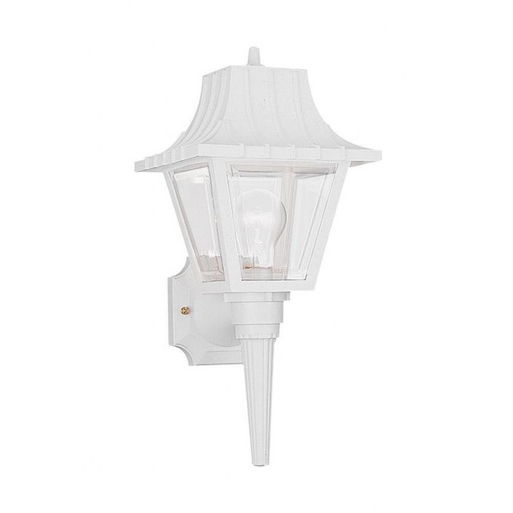 One Light Outdoor Wall Lantern In Black With Clear Beveled Acrylic Made Of Polypropylene-Size W8 H17 1/2 E8 1/2 - 73-BEL-1001964