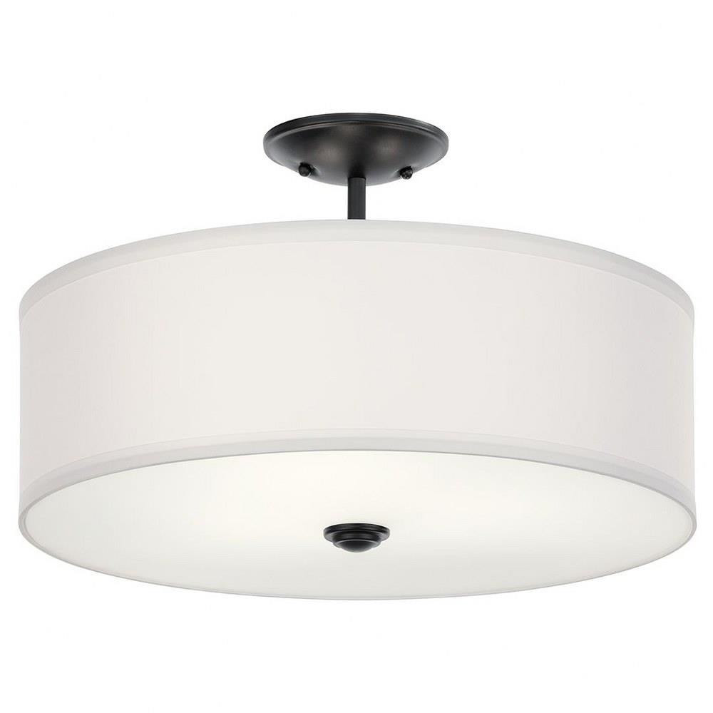 Dene Holt 3 Light 18 Inch Wide Drum Semi Flush Mount by Bailey Street Home - 147-BEL-2748816