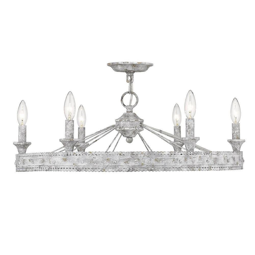Cottles Lane 6 Light 14 Inch Wide Semi Flush Mount by Bailey Street Home - 170-BEL-2942252