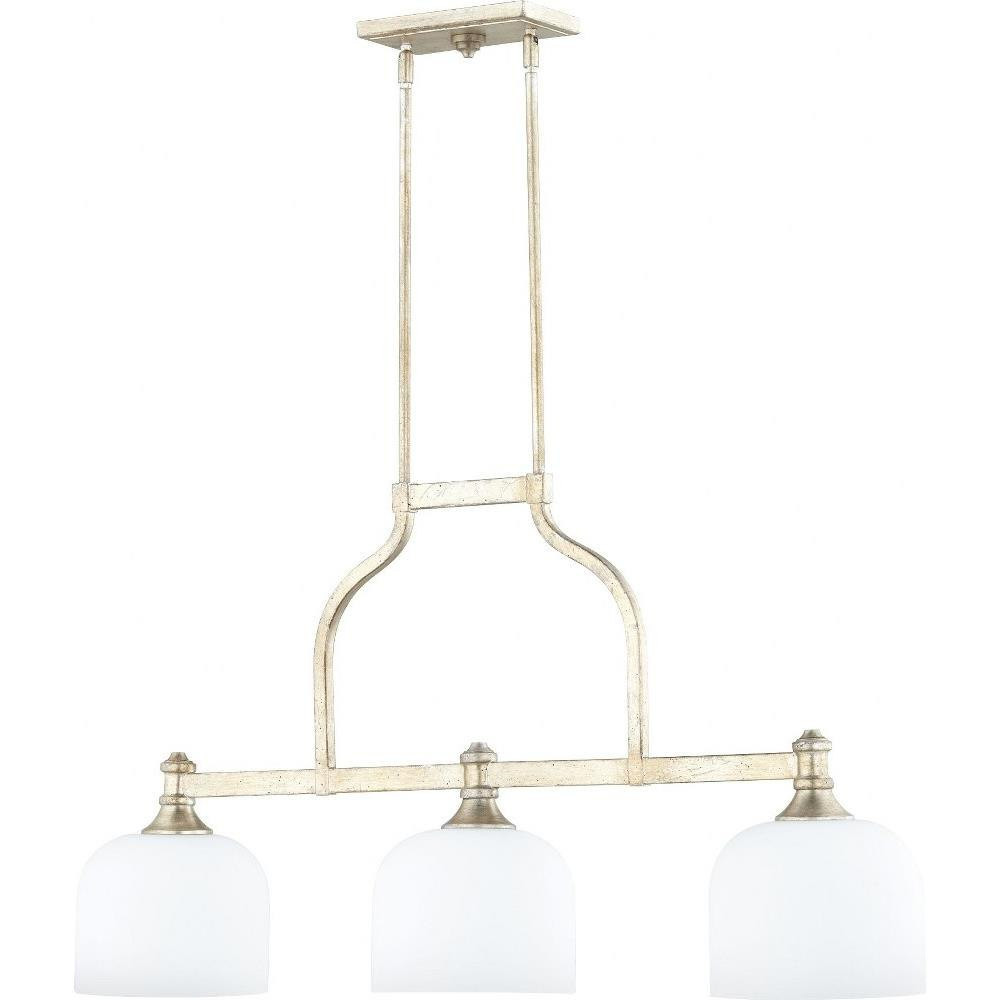 Transitional Three Light Chandelier in Aged Silver Leaf Finish by BSH - 183-BEL-2535362