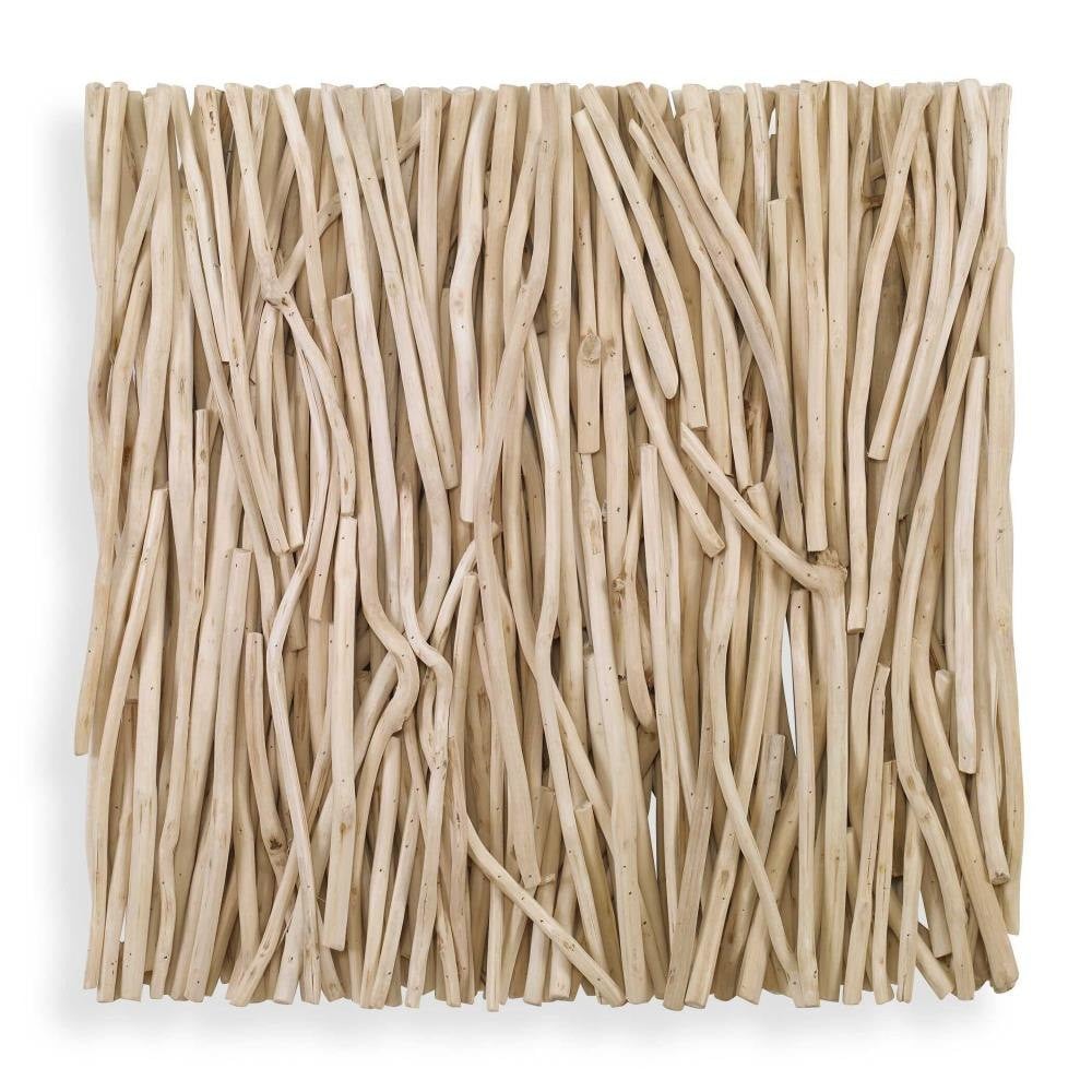 Gathered Teak 24 Inch Square Wall Decor by Bailey Street Home - 208-BEL-04352