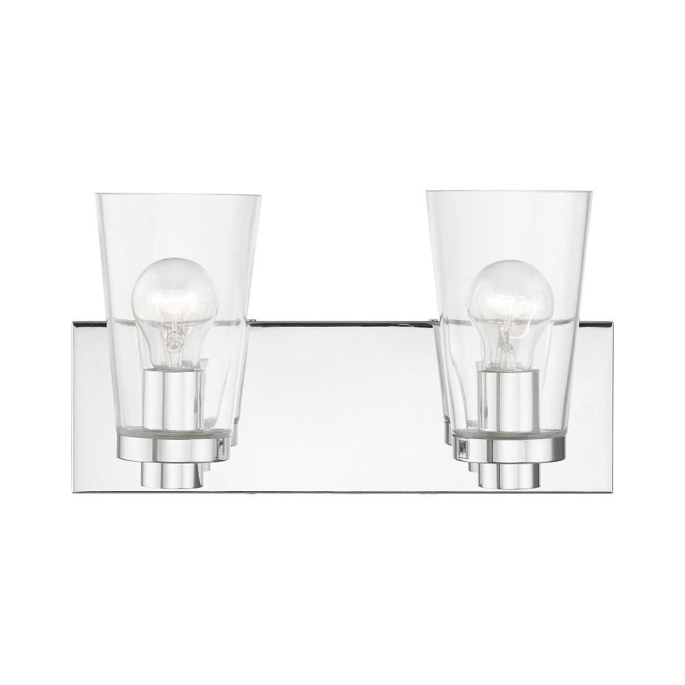 Larkspur Oak 2 Light Vanity Light 14 Inch Wide by Bailey Street Home - 218-BEL-1219579