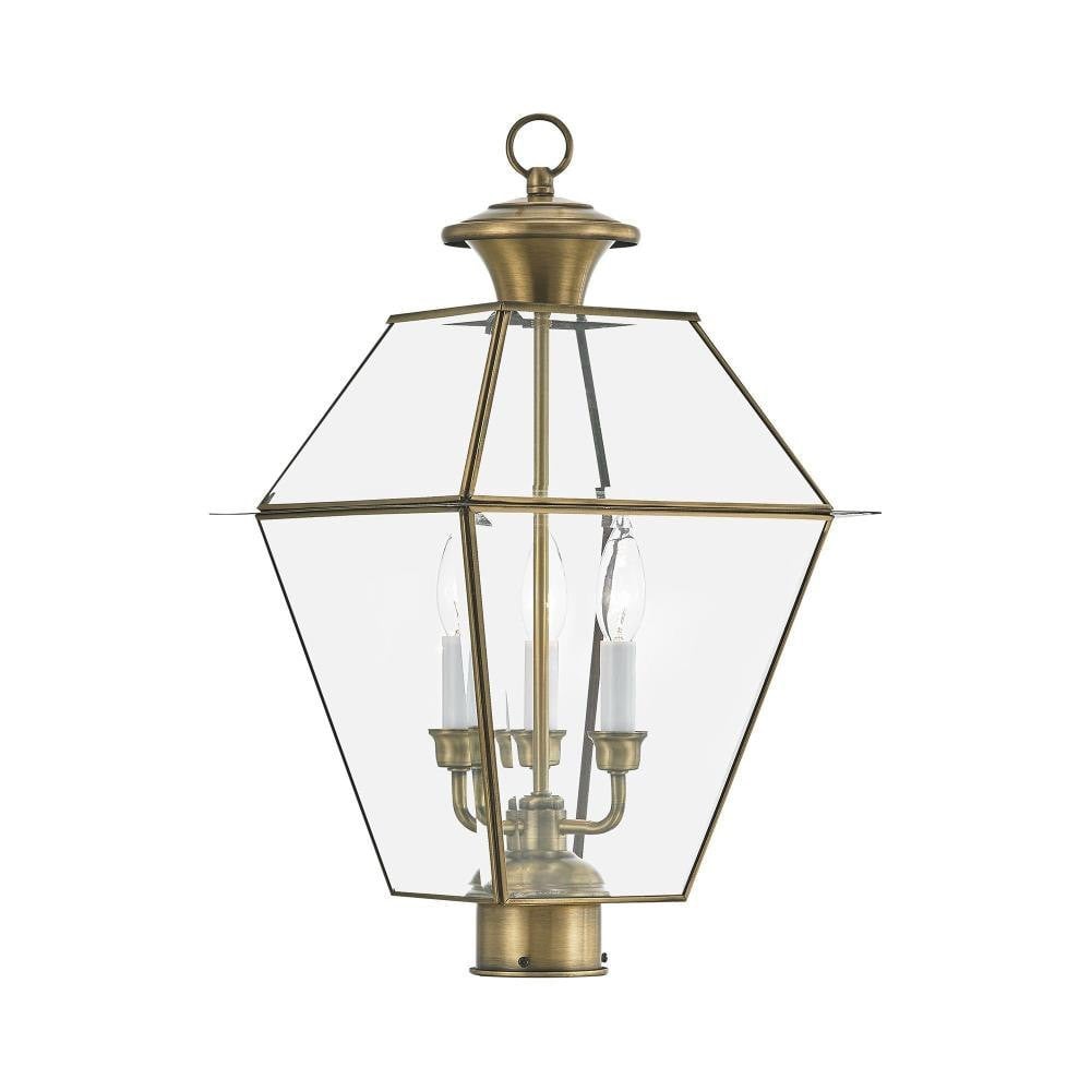 Vaughan Wynd 3 Light Outdoor Post Top Lantern 12 x 21.5 Inches by BSH - 218-BEL-1029706