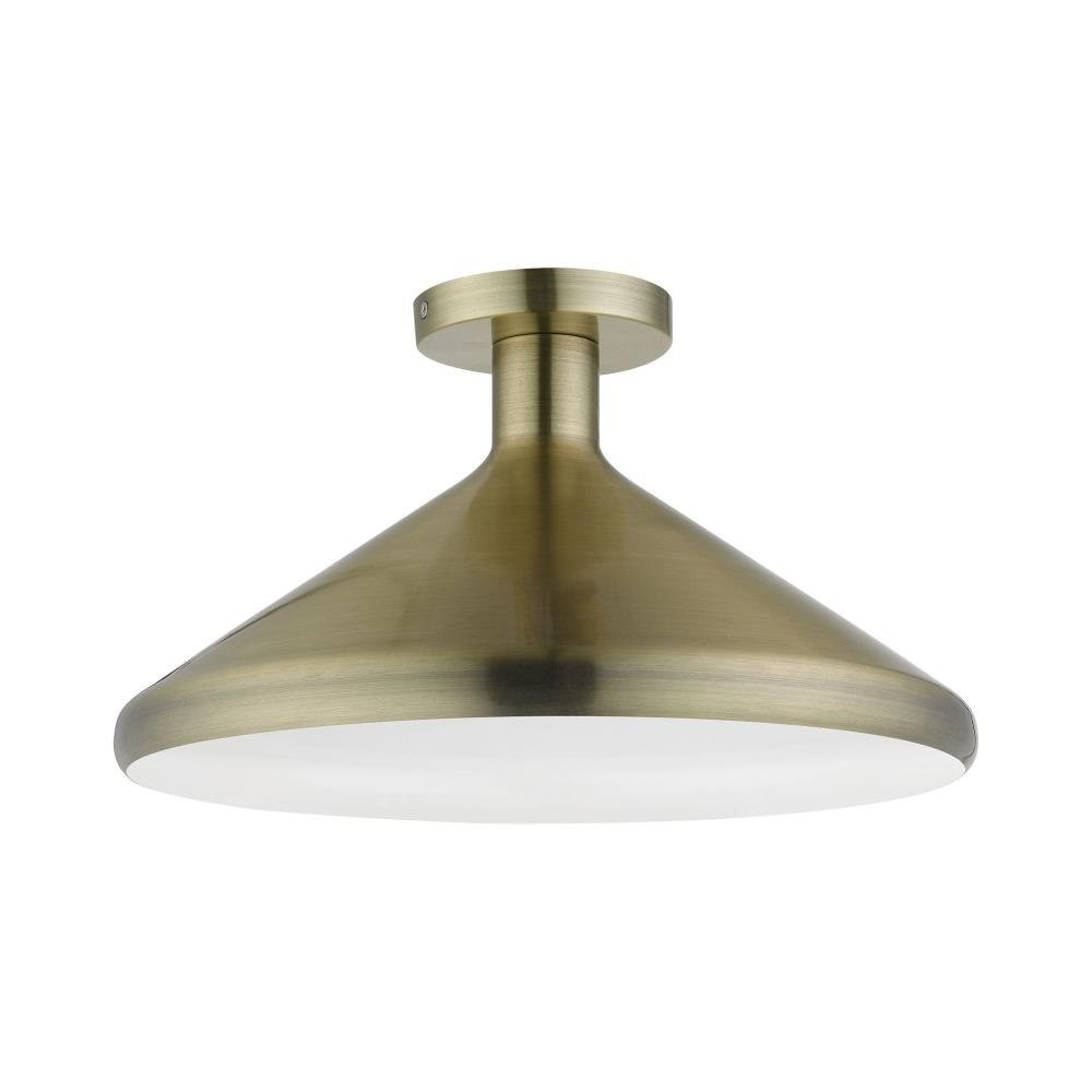 Drake Bottom One Light 15.25 Inch Wide Semi Flush Mount by BSH - 218-BEL-1094671