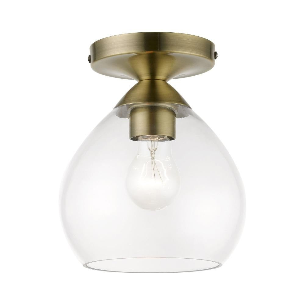 Miles North 1 Light 7 Inch Wide Semi Flush Mount by Bailey Street Home - 218-BEL-1219936