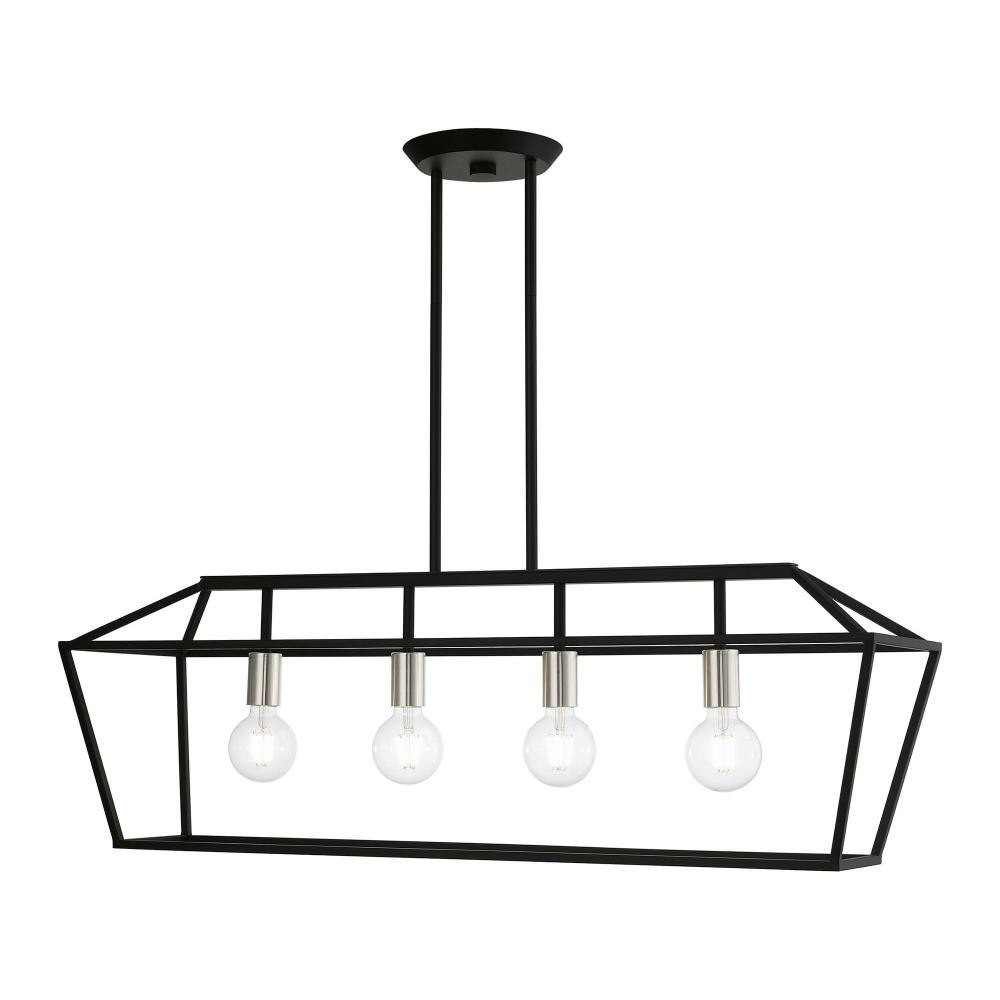 Albert Parkway 4 Light Caged Linear Chandelier by Bailey Street Home - 218-BEL-1219973