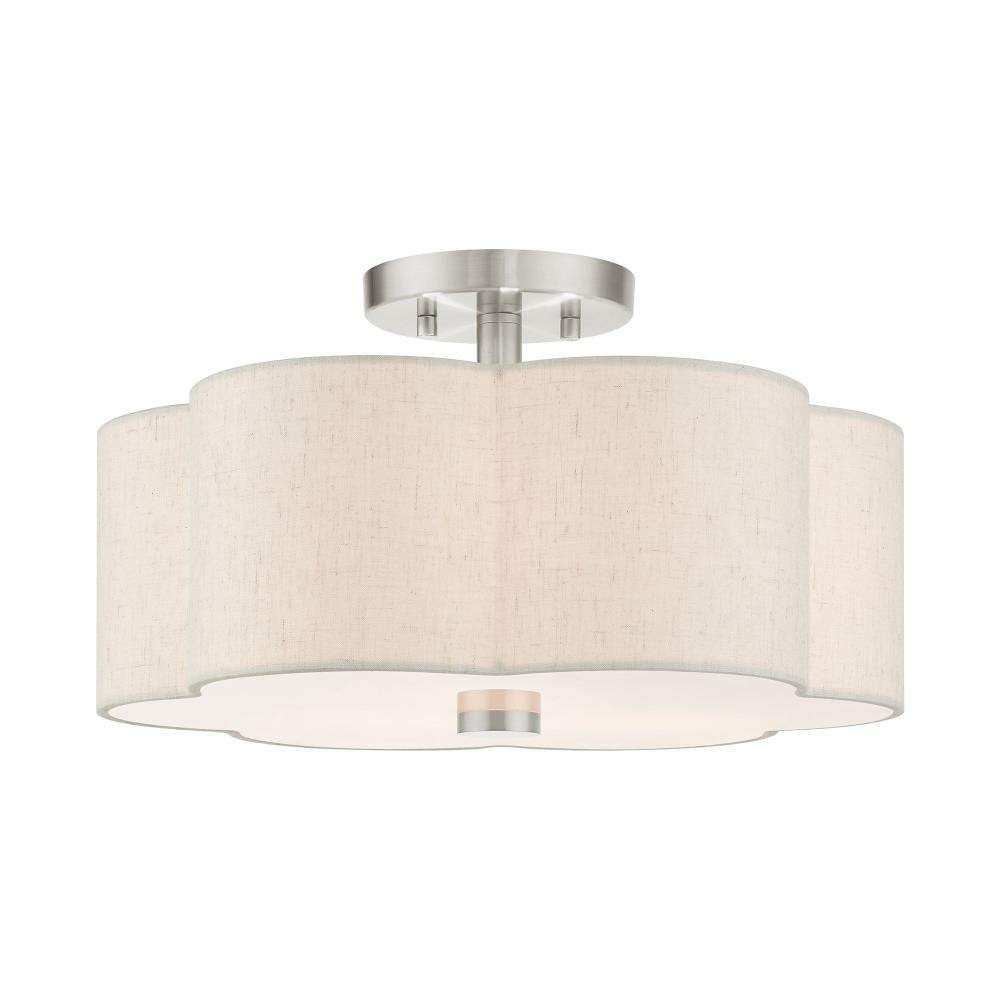 Horsley Cloisters 3 Light 15 Inch Semi Flush Mount by Bailey Street Home - 218-BEL-1012247