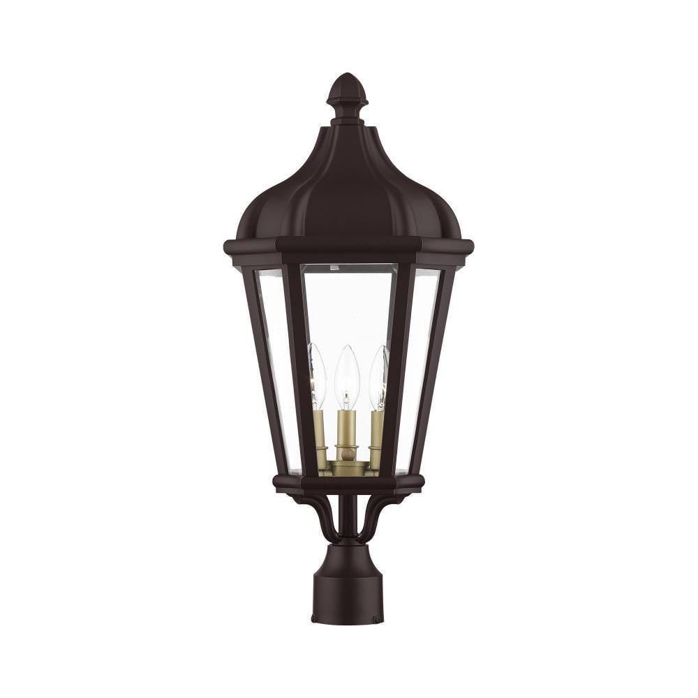 Hadrian Lane 3 Light Outdoor Post Top Lantern 11 x 25.25 Inches by BSH - 218-BEL-614639