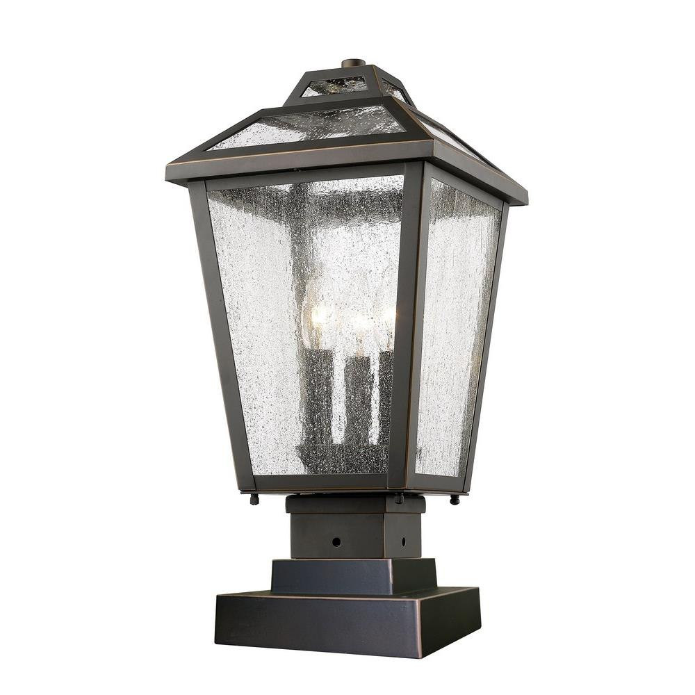 Charter Meadow 3 Light Outdoor Square Pier Mount 9 x 18.5 Inches by BSH - 372-BEL-464606