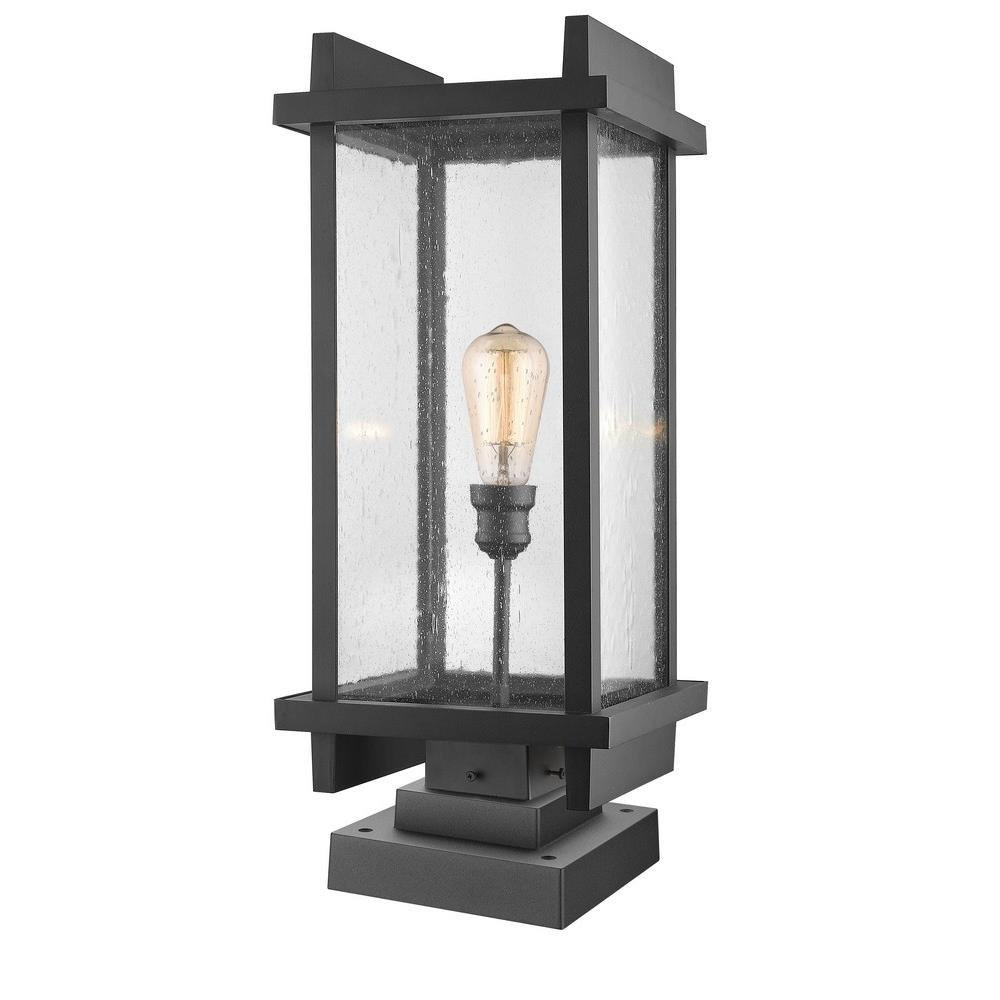 Oldacre Road 1 Light Outdoor Square Pier Mount Lantern 10 x 24.5 In by BSH - 372-BEL-689200