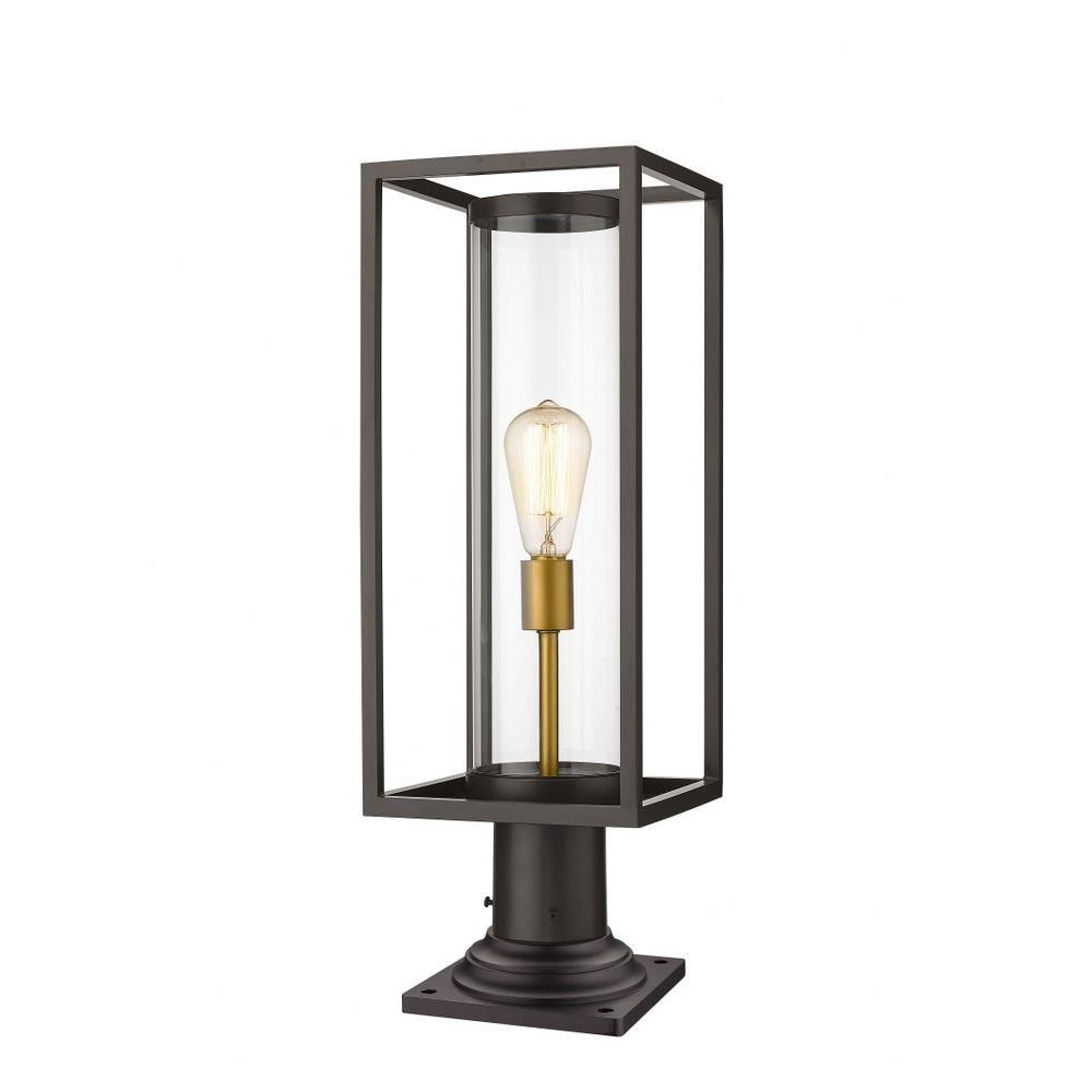 Newby Head 1 Light Outdoor Pier Mount 23.75 Inch Tall by Bailey Street Home - 372-BEL-937862