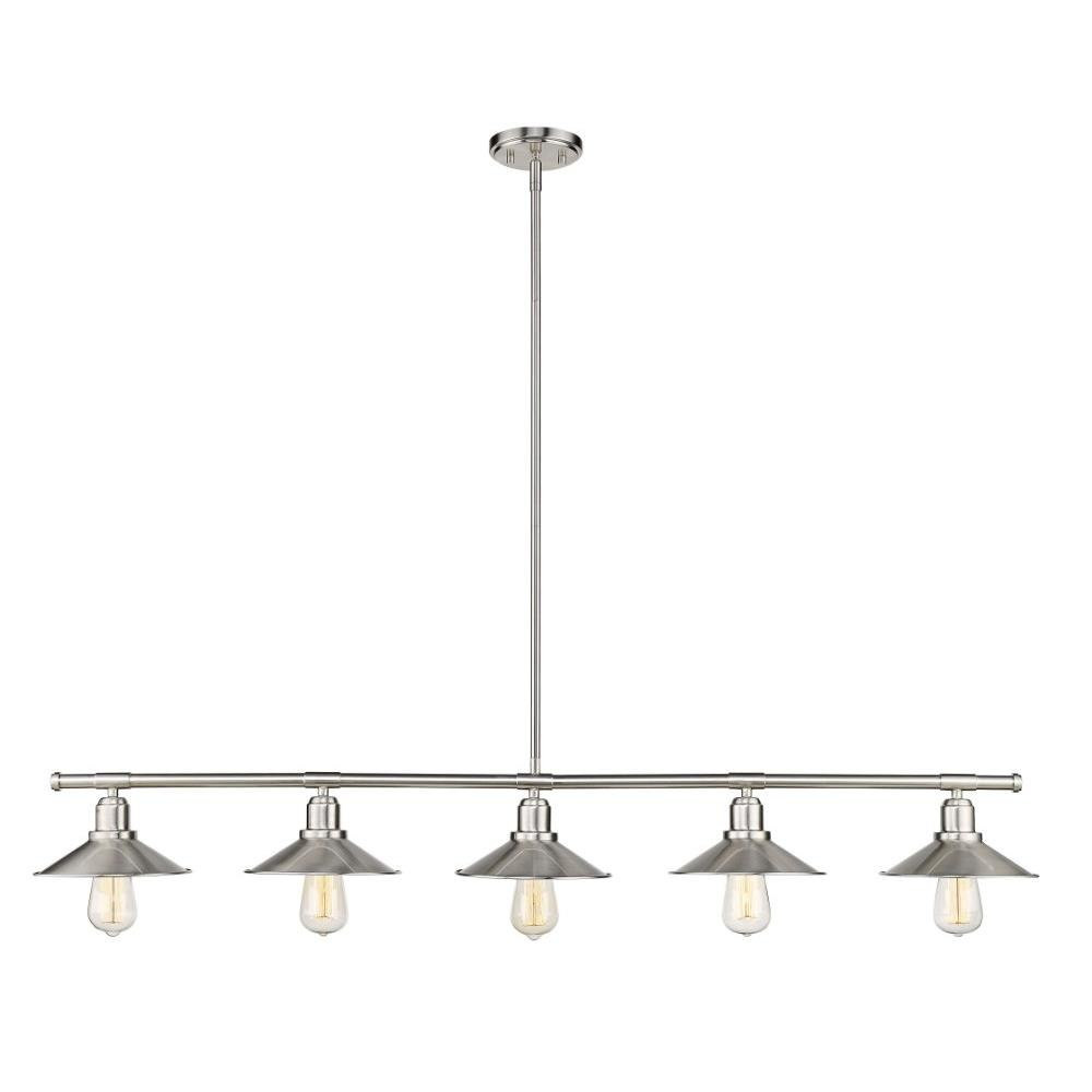 Douglas Oak 5 Light Small Island Pendant by Bailey Street Home - 372-BEL-1002047