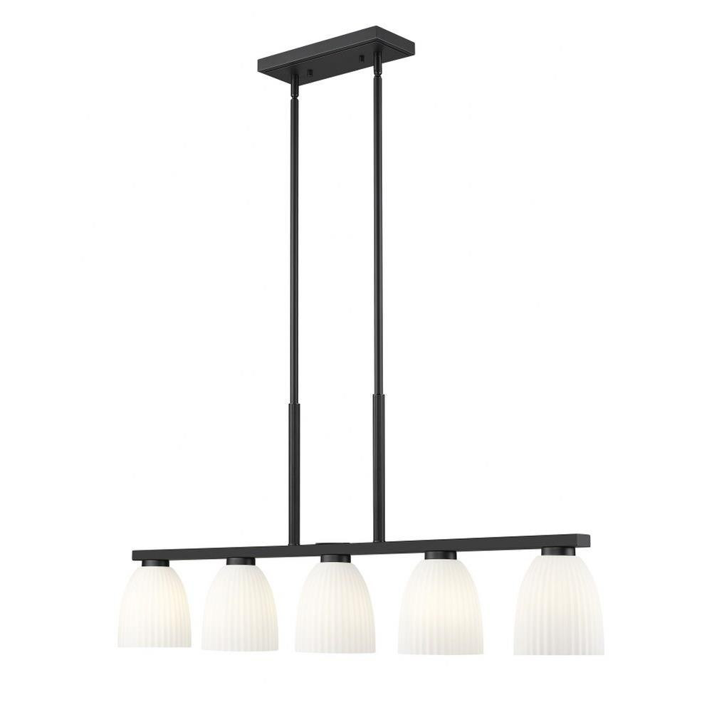 Picton Mews 5 Light Linear Chandelier 18.25 Inch Tall and 44.5 Inch Wide by BSH - 372-BEL-1374916