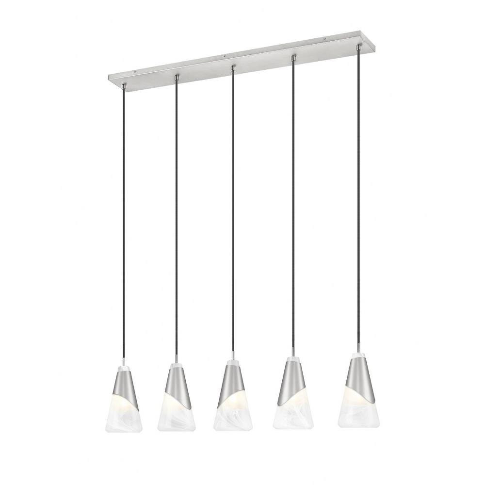 Beckhill Green 5 Light Linear Chandelier 13.25 Inch Tall and 6 Inch Wide by BSH - 372-BEL-1374929