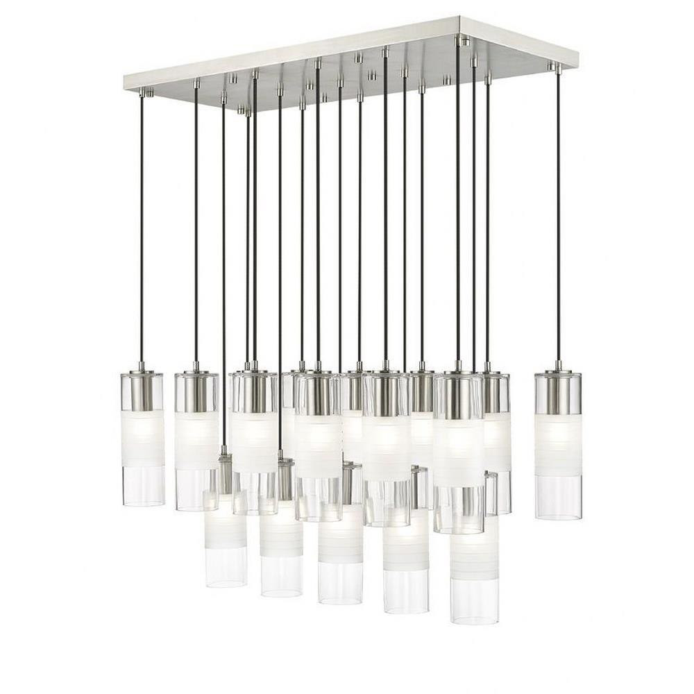 Rock Quadrant 17 Light Small Linear Chandelier by Bailey Street Home - 372-BEL-1325508