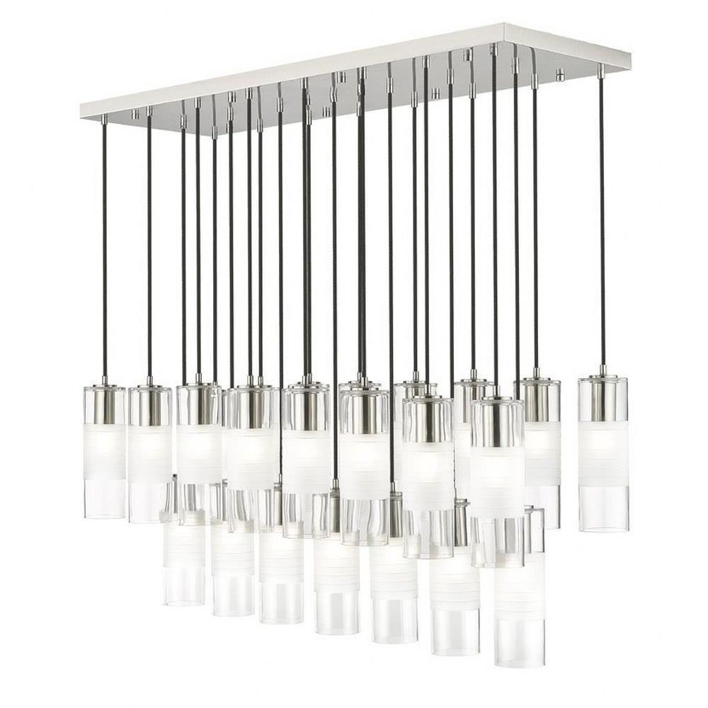 Rock Quadrant 23 Light Small Linear Chandelier by Bailey Street Home - 372-BEL-1325509