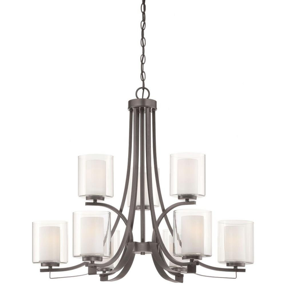The Tennis Court - Chandelier 9 Light in Transitional Style - 28.5 inches tall by 31.5 inches wide - 57-BEL-539083
